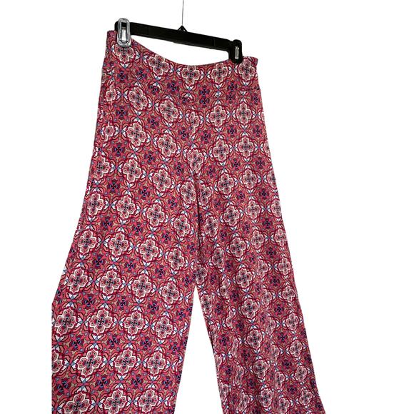 cato women colorful pull-on palazzo pants elastic waist sz s wide legs - Picture 4 of 10